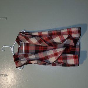 Cotton Flannel Open Sweater Vest Small